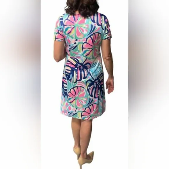Abby Joy By Mango Tango Floral Burst Short Sleeve Mini Dress - Picture 2 of 8